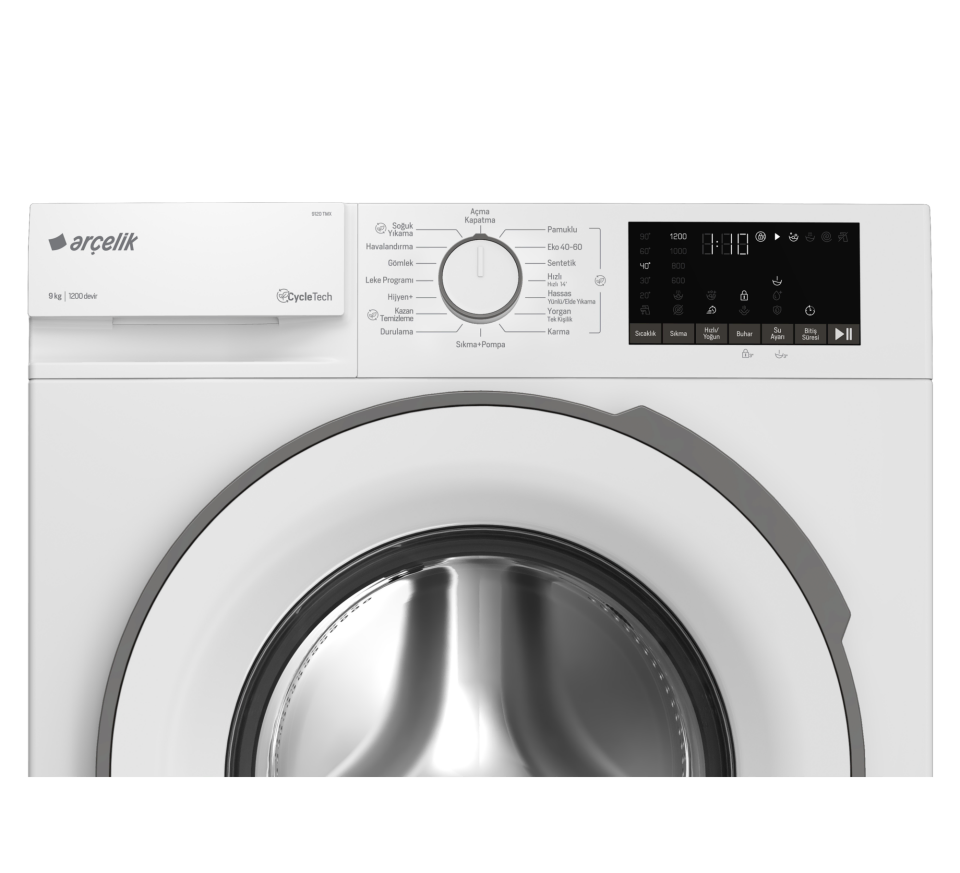 Arçelik 9120 TMX 9 kg 1200 Devir Çamaşır Makinesi