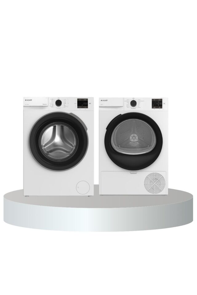 8 KG Çamaşır - Kurutma Makinesi Beyaz Set (8100 MX - 800 KMX)