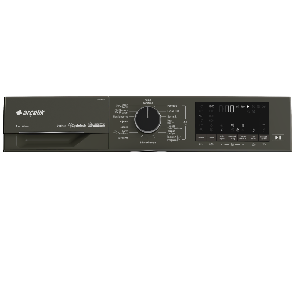 Arçelik 9120 MP OG Autodose 9 kg Çamaşır Makinesi