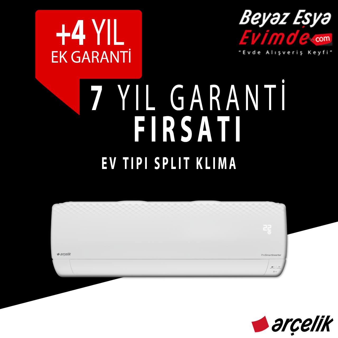 EK GARANTİ BELGESİ / 7-36 Ay Arası Klima +4 Yıl Ek Garanti Belgesi (Ürün Değildir Ek Garanti Belgesidir)