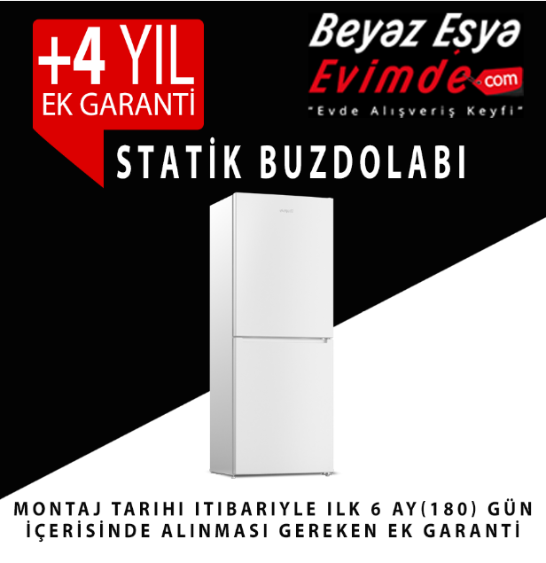 EK GARANTİ BELGESİ / 0-6 Ay İçerisinde Geçerli +4 Yil Ek Garanti Belgesi (Statik Buzdolabı İçin Geçerli Ek Garanti Belgesi)  (Ürün Değildir Ek Garanti Belgesidir)
