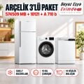 Arçelik 3'lü Paket 574509 MB Buzdolabı + 10121 Çamaşır + A 710 b Bulaşık Makinesi