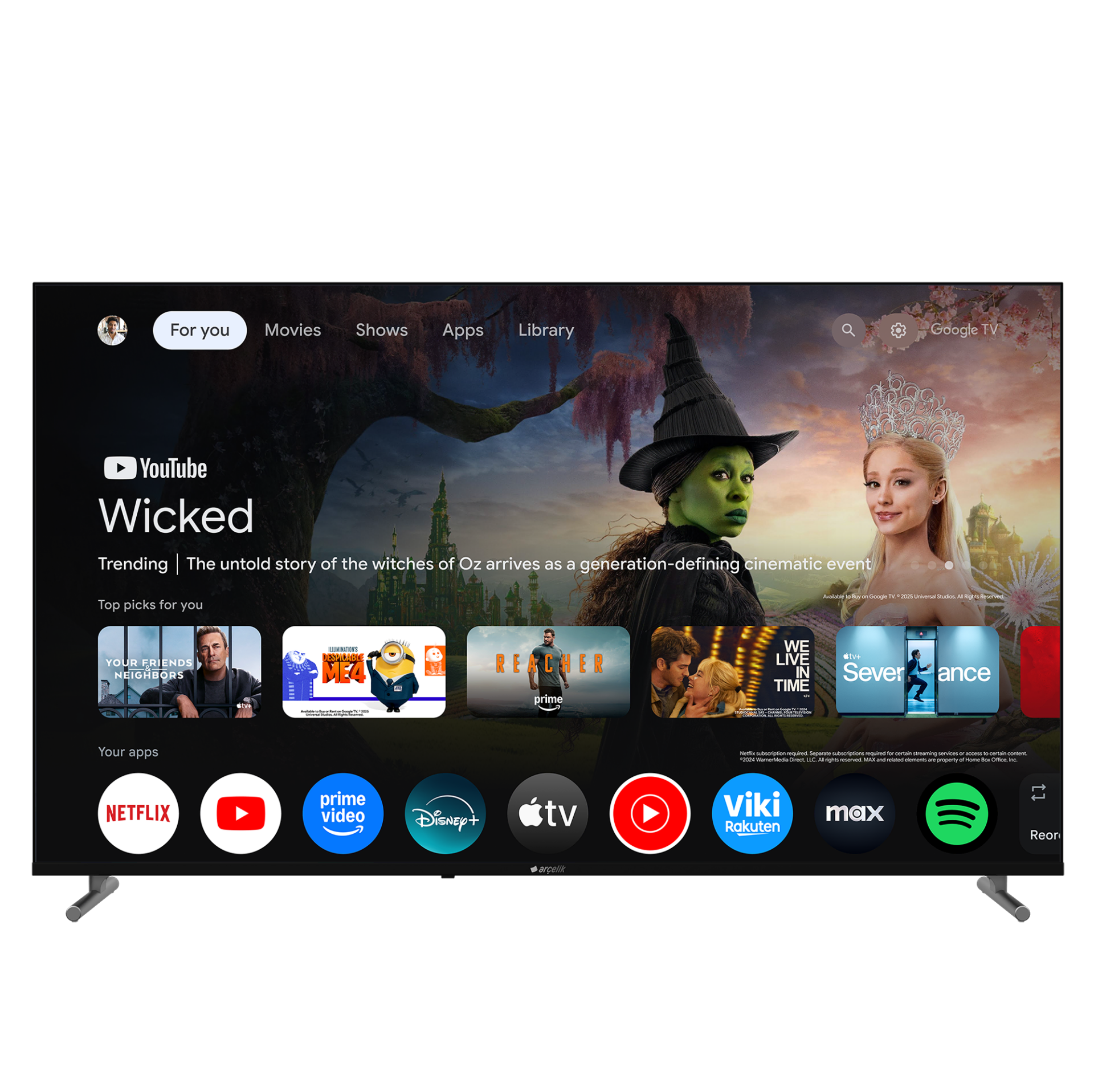 Arçelik A 750 C 7 Serisi 50'' 4K UHD Google TV