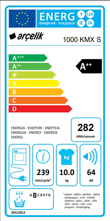 Arçelik 1000 KMX S Kurutma Makinesi