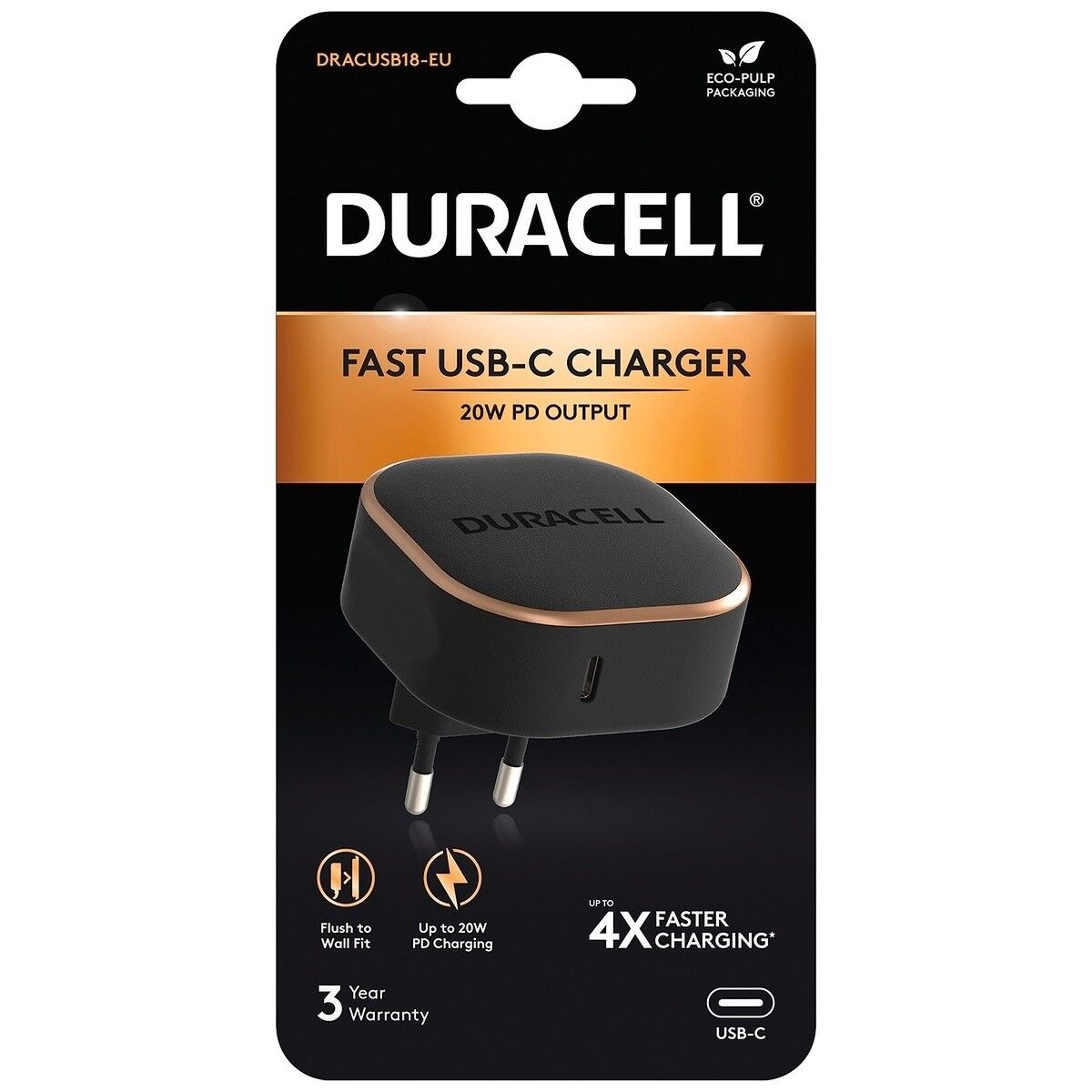 Duracell 20W Pd Şarj Başlığı 1xusb-C - Siyah