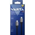 Varta Hızlı Şarj ve Data Kablosu 100W pe-C to Type-C