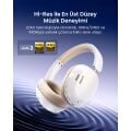 HiTune Max5cHibrit Aktif Gürültü Engelleyici Kablosuz Kulak Üstü Kulaklık, İpek Beyazı, 35758