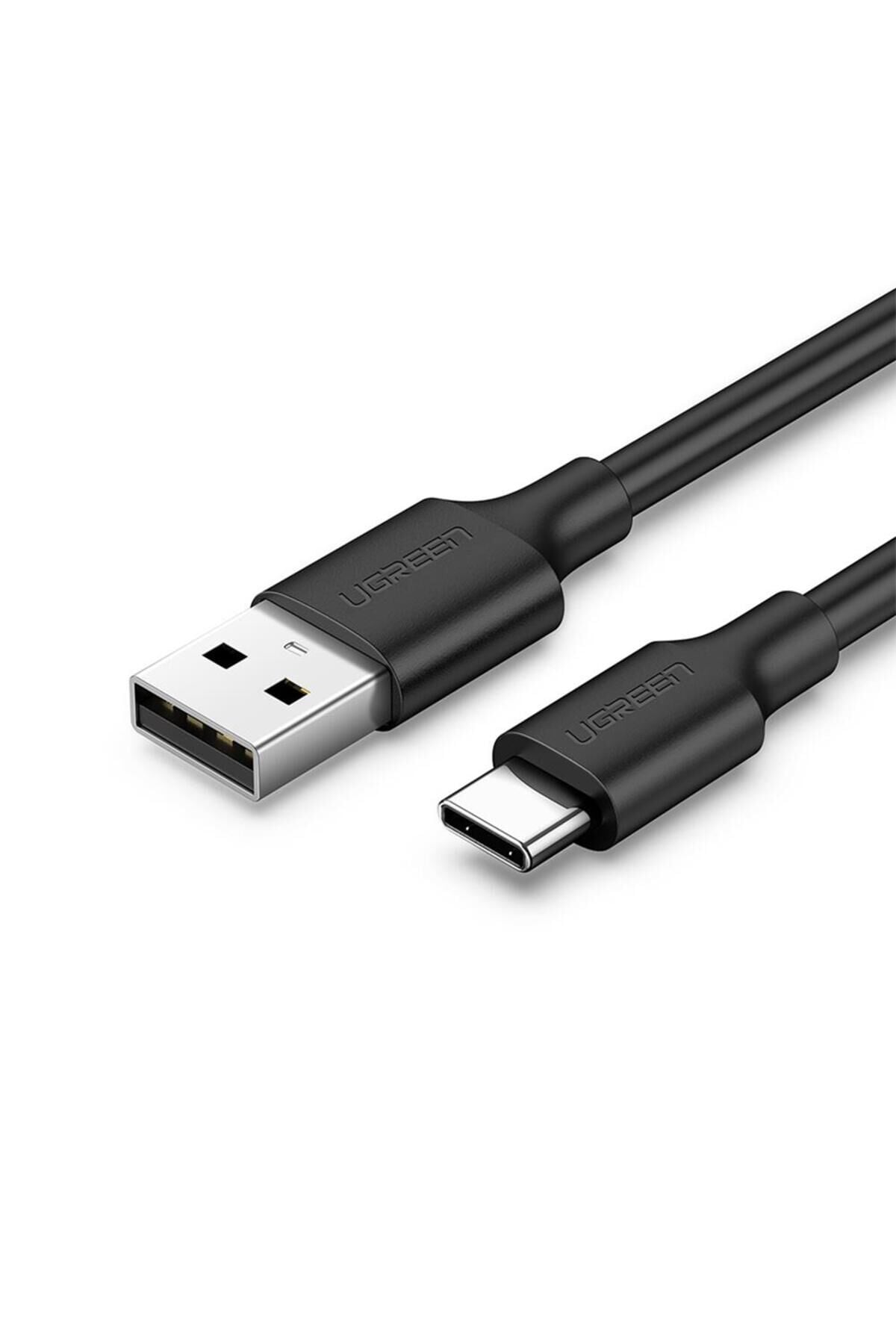 UGREEN USB-C - USB-A 3A QC Hızlı Şarj Kablosu, 1 m, Siyah, 60116