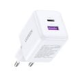 UGREEN 30W 2 Portlu Hızlı Şarj Cihazı Beyaz