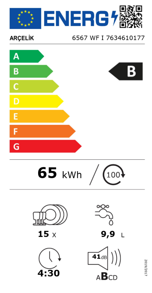 Arçelik 6567 WF I 11 Programlı Bulaşık Makinesi