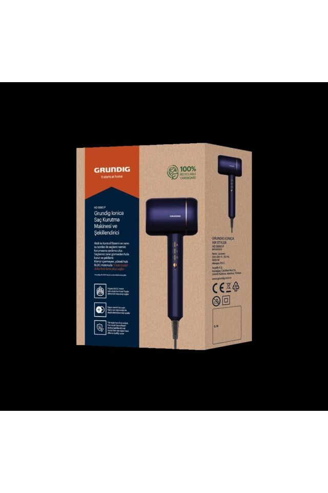 Grundig Hd 9980 Ionica Air Styler Blue Saç Kurutma Makinesi