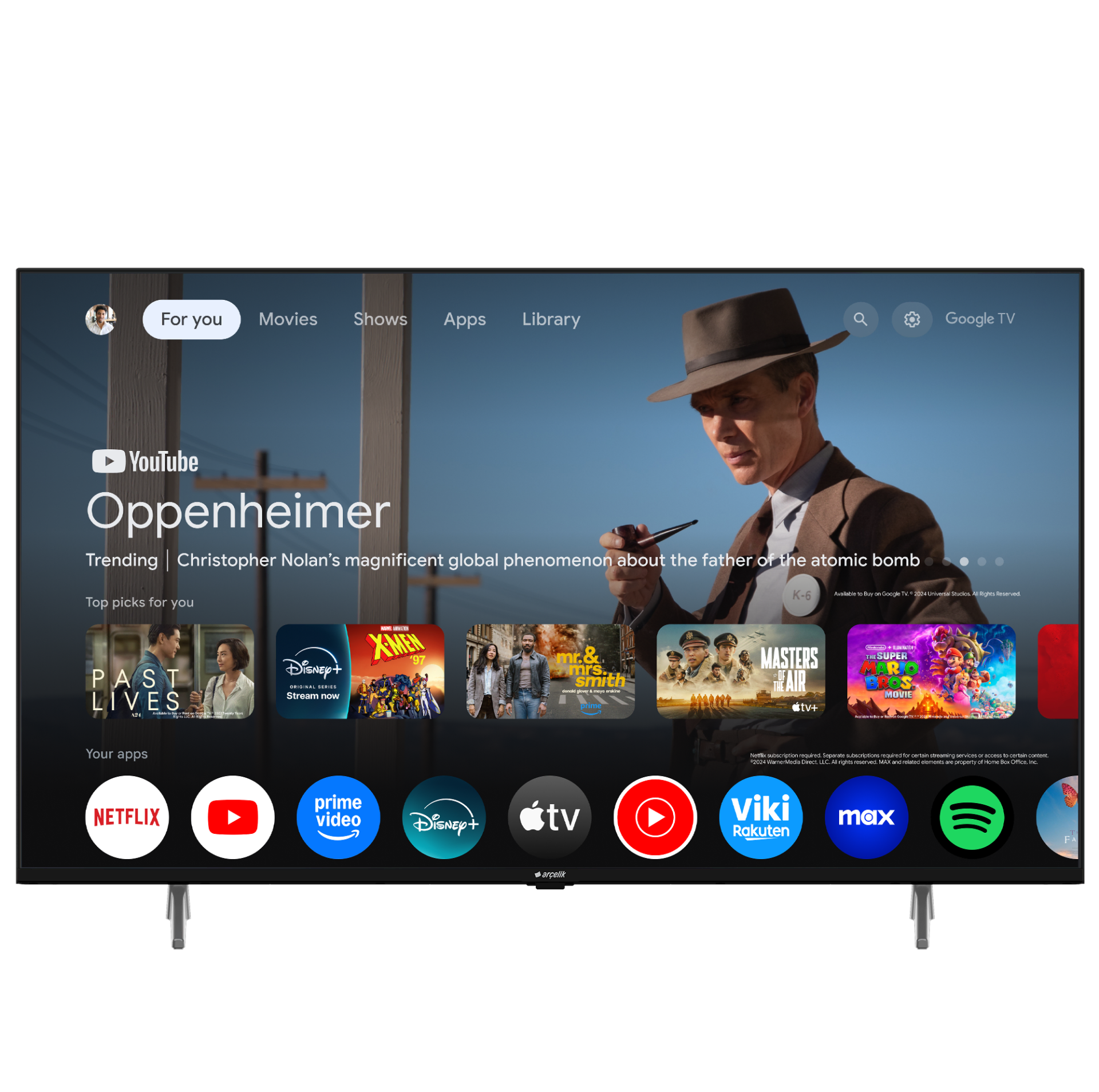 Arçelik A65 E 795 B 4K Ultra HD 65'' 165 Ekran Uydu Alıcılı Google Smart LED TV