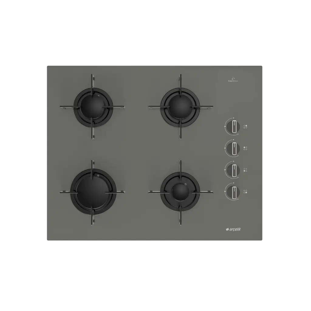 Arçelik OCD T 651 EG Grion Gri Cam Ankastre Ocak