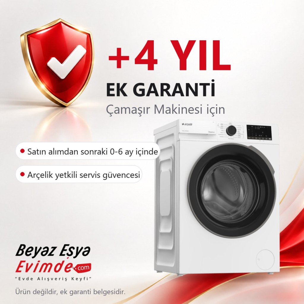 EK GARANTİ BELGESİ / 0-6 Ay İçerisinde Geçerli +4 Yil Ek Garanti Belgesi (Çamaşır Makinesi İçin Geçerli Ek Garanti Belgesi) (Ürün Değildir Ek Garanti Belgesidir)