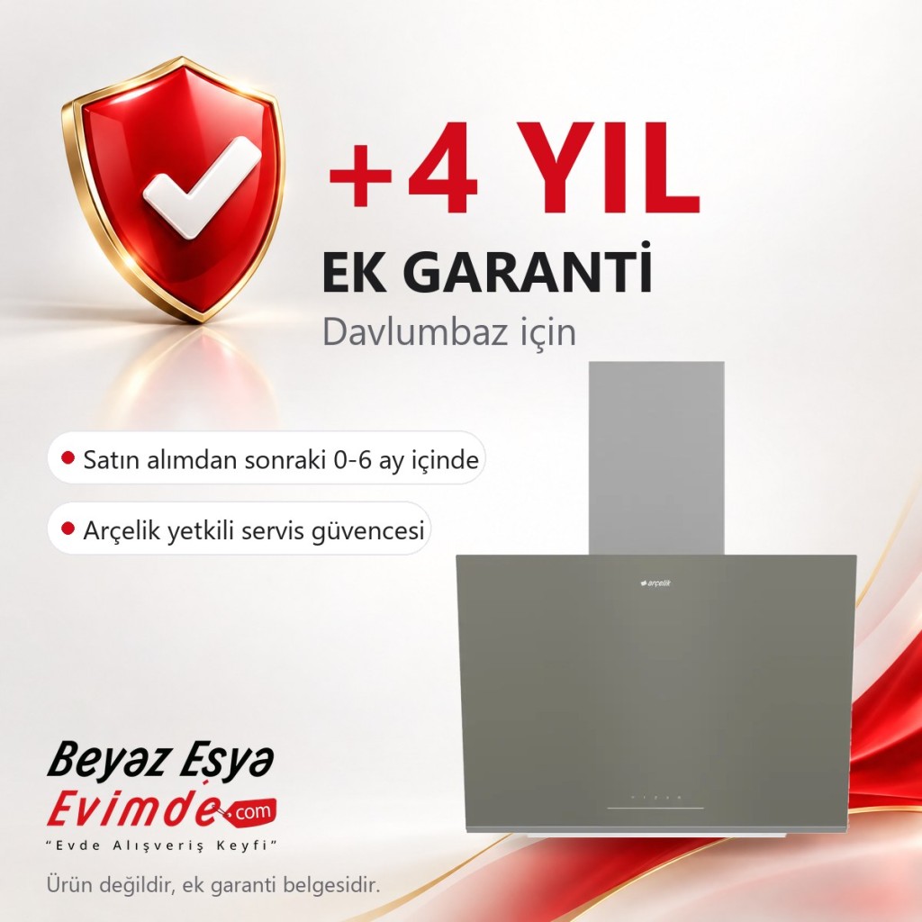 EK GARANTİ BELGESİ / 0-6 Ay İçerisinde Geçerli +4 Yil Ek Garanti Belgesi (Davlumbaz İçin Geçerli Ek Garanti Belgesi) (Ürün Değildir Ek Garanti Belgesidir)