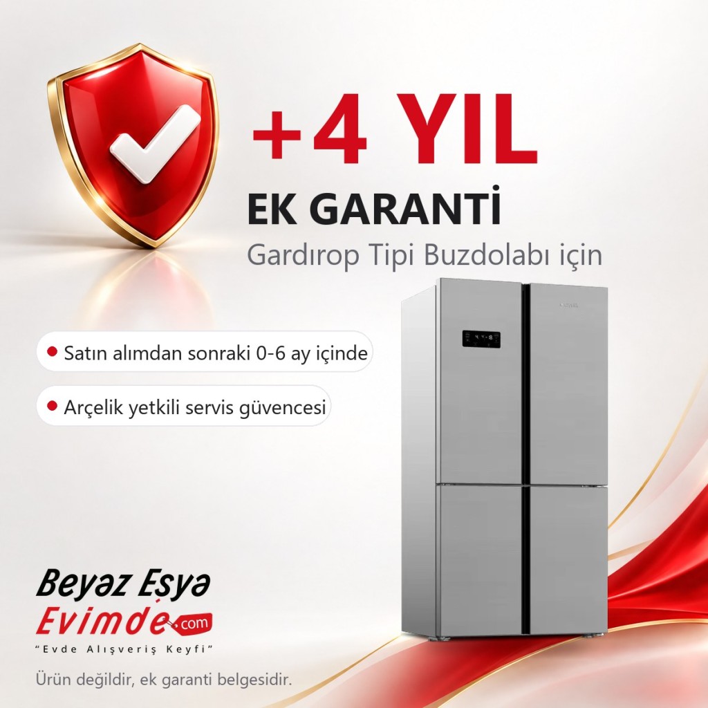 EK GARANTİ BELGESİ / 0-6 Ay İçerisinde Geçerli +4 Yil Ek Garanti Belgesi (Gardırop Tipi Buzdolabı İçin Geçerli Ek Garanti Belgesi) (Ürün Değildir Ek Garanti Belgesidir)