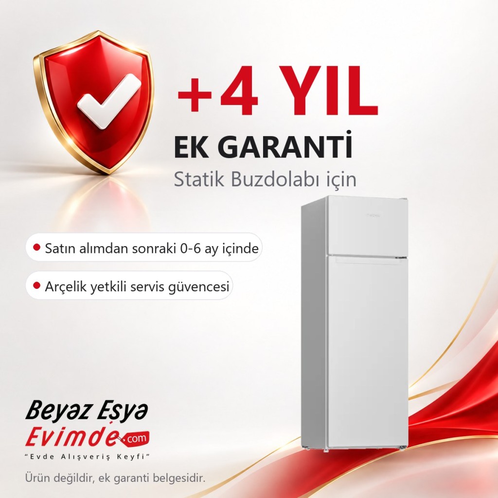 EK GARANTİ BELGESİ / 0-6 Ay İçerisinde Geçerli +4 Yil Ek Garanti Belgesi (Statik Buzdolabı İçin Geçerli Ek Garanti Belgesi) (Ürün Değildir Ek Garanti Belgesidir)