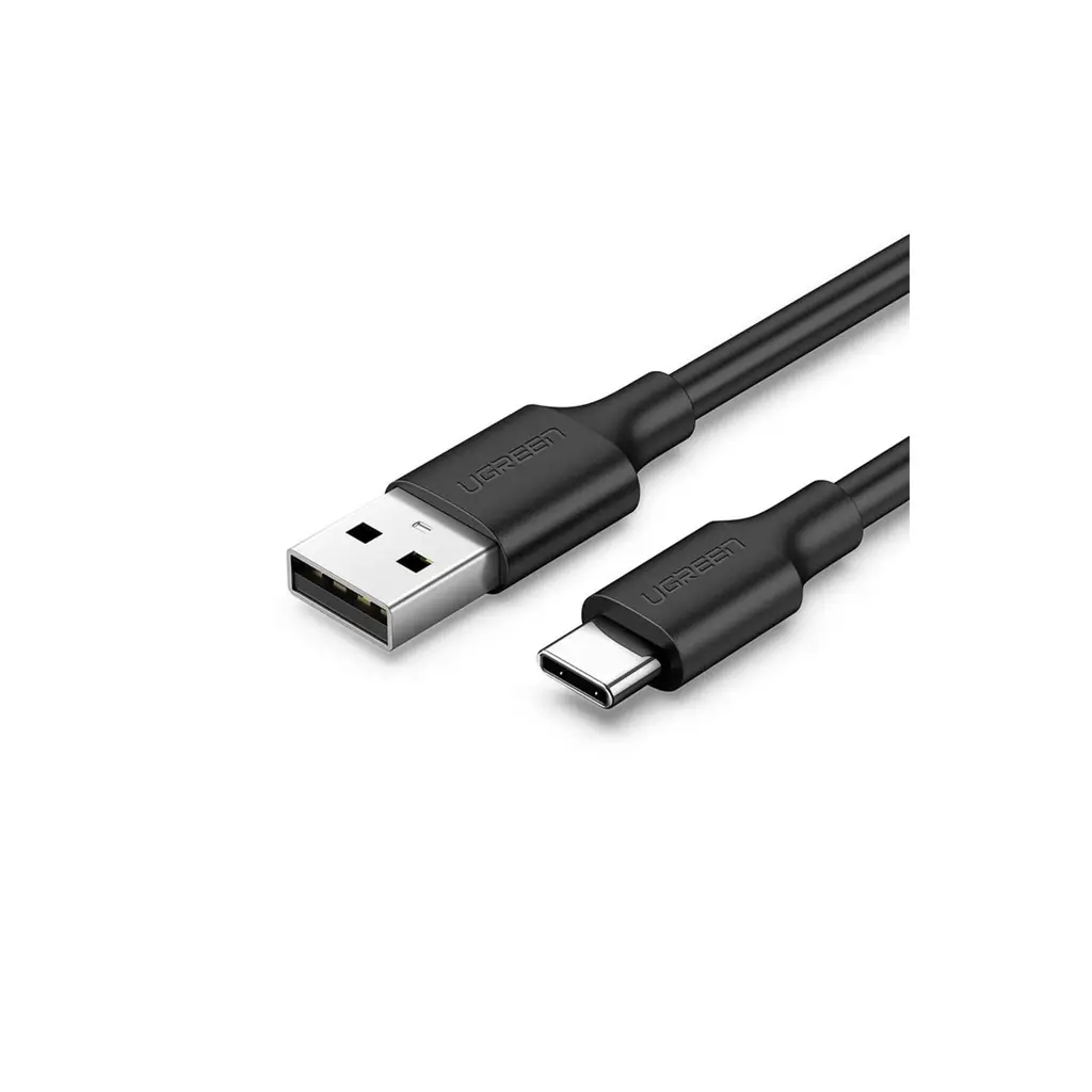 UGREEN USB-C - USB-A 3A QC Hızlı Şarj Kablosu, 1 m, Siyah, 60116
