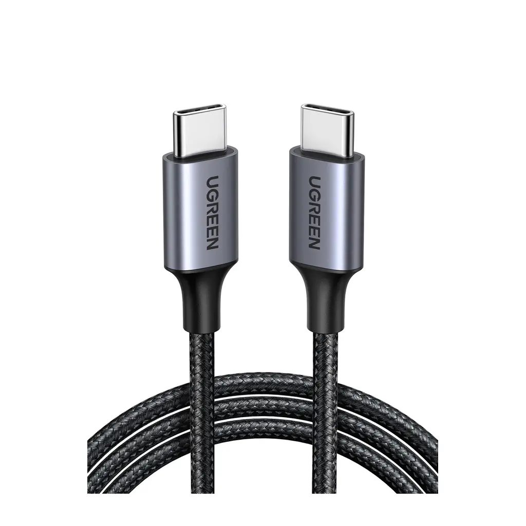 Ugreen USB-C 60W Örgülü Kablo Siyah 1 m